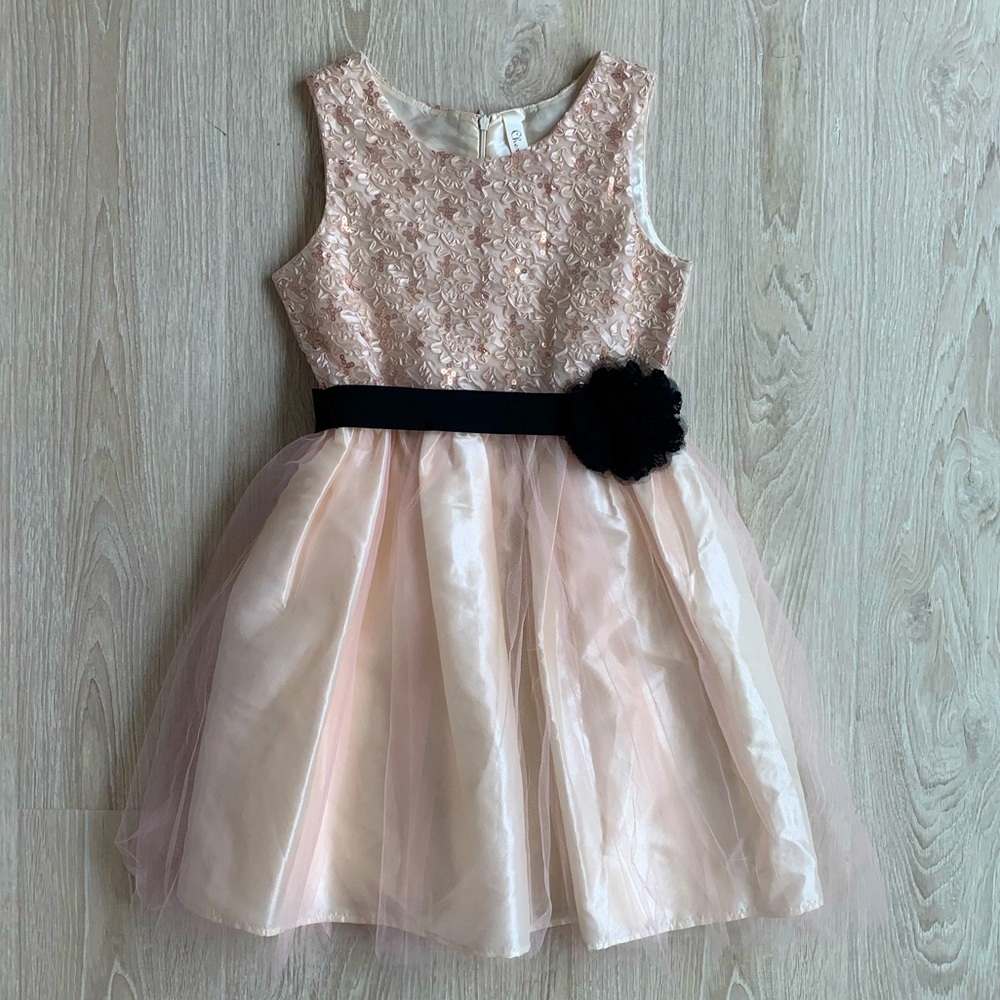 Champagne Holiday Dress Sleeveless Junior